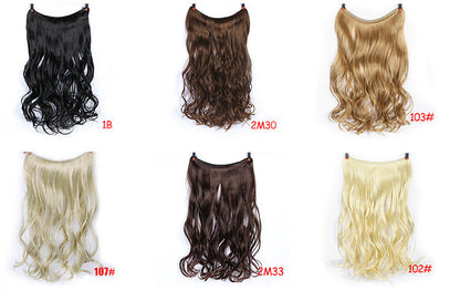 Straight And Curly Hair High Temperature Silk Fish Line Hair Extension Piece - L&M LIFE PRODUCTS