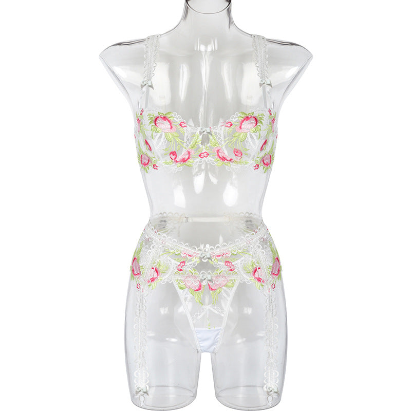 Bowknot Embroidery Retro Heavy Craft Floral Sexy Lingerie - L&M LIFE PRODUCTS