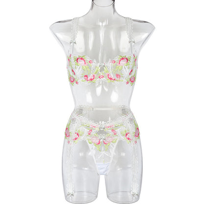 Bowknot Embroidery Retro Heavy Craft Floral Sexy Lingerie - L&M LIFE PRODUCTS