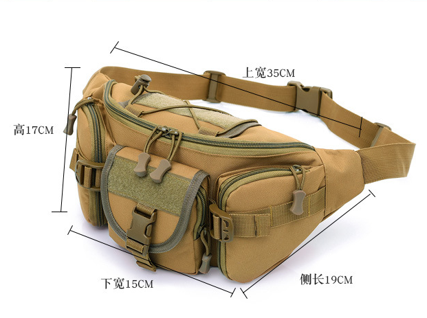 Army fan bag men's sports outdoor large-capacity waterproof tactics pockets cycling travel running multi-function chest bag - L&M LIFE PRODUCTS