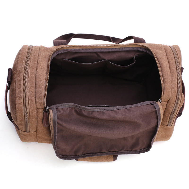 Travel bag student shoulder slung hand bag large capacity travel canvas bag luggage bag - L&M LIFE PRODUCTS