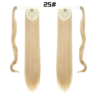 European And American Long Straight Hair Velcro Ponytail - L&M LIFE PRODUCTS