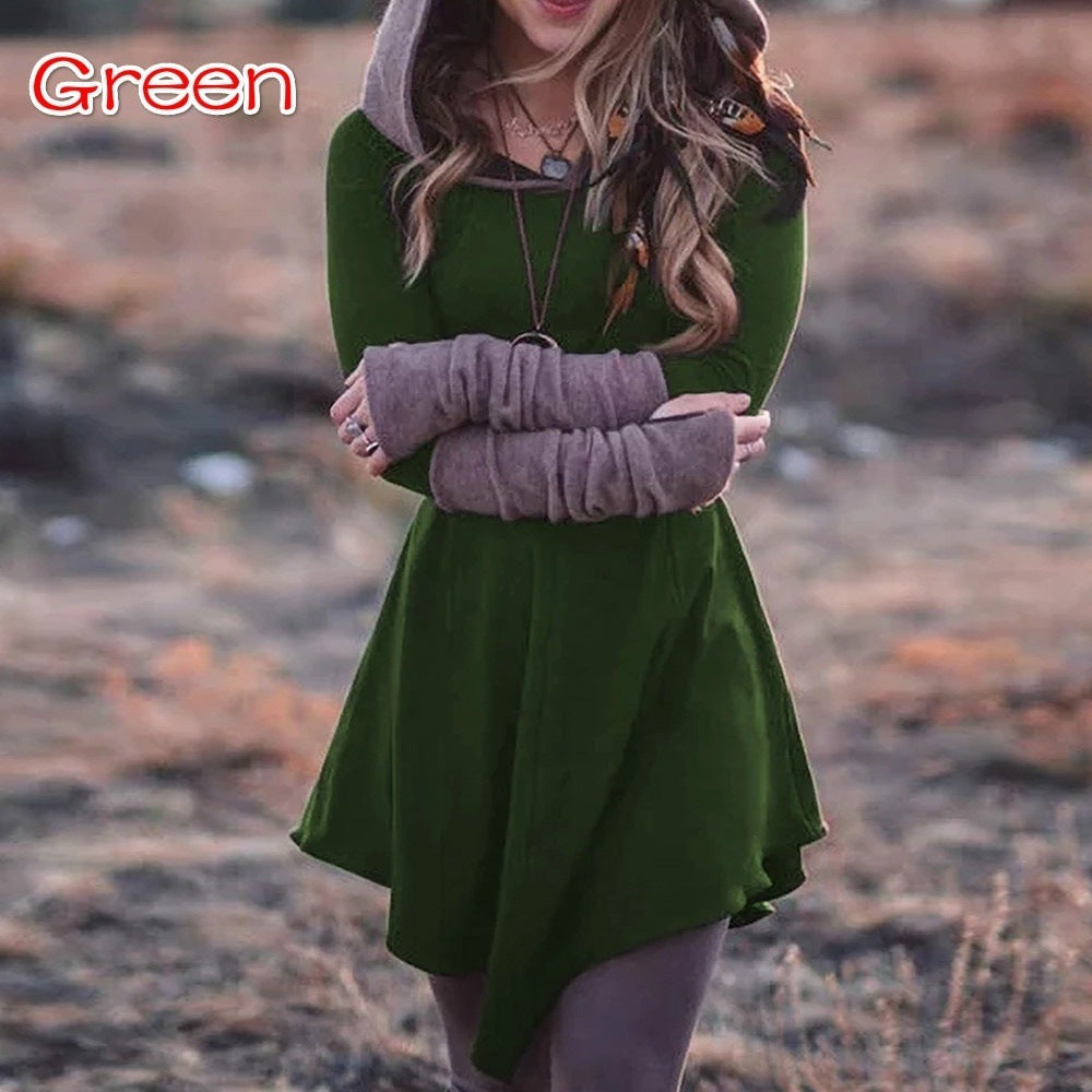 Women's Spring And Autumn Long Sleeve Hoodie Casual Top Dress - L&M LIFE PRODUCTS