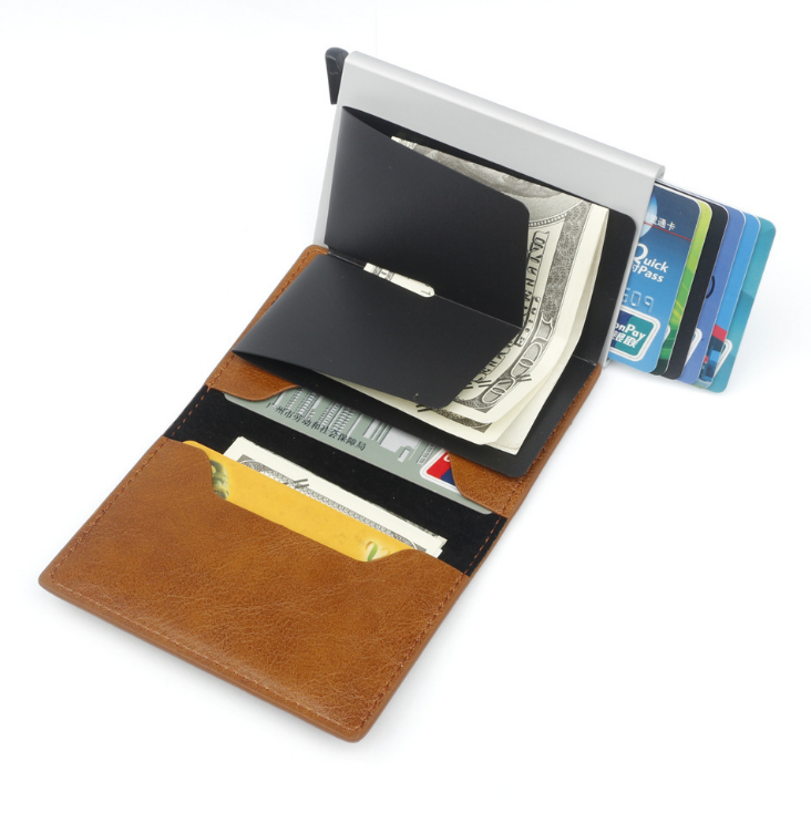 PU Automatic Card Card Holder RFID Multi-function Card Holder - L&M LIFE PRODUCTS