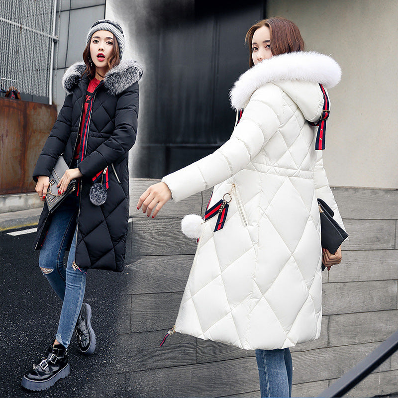 Long hooded padded down coat coat women - L&M LIFE PRODUCTS