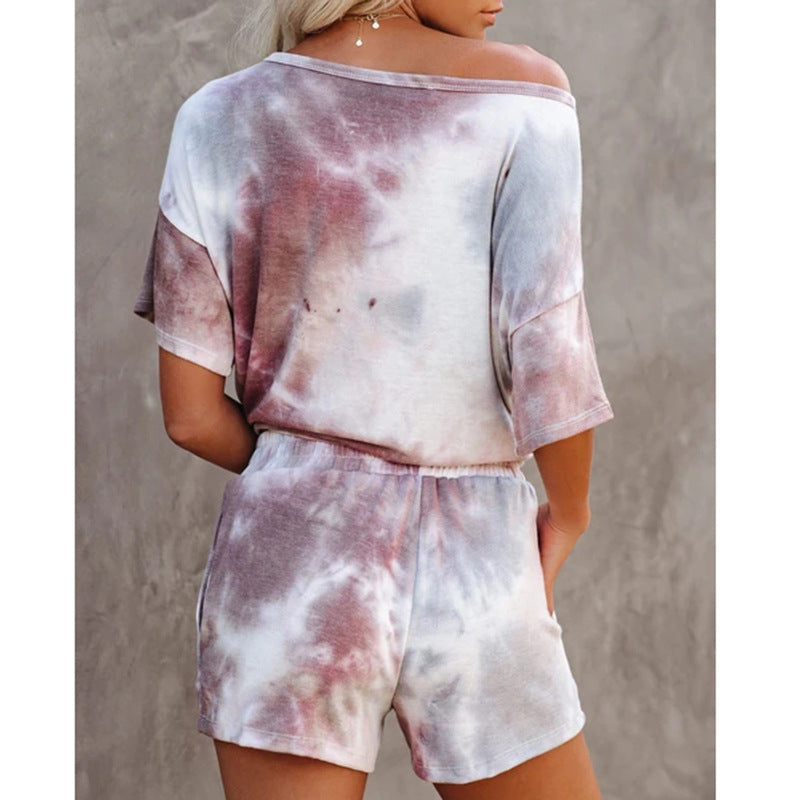 Tie-dye Print Pajamas Loungewear Tracksuit - L&M LIFE PRODUCTS