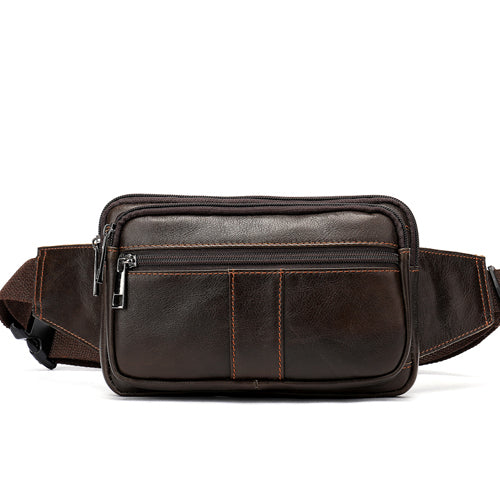 Leather Men's head leather waist bag - L&M LIFE PRODUCTS