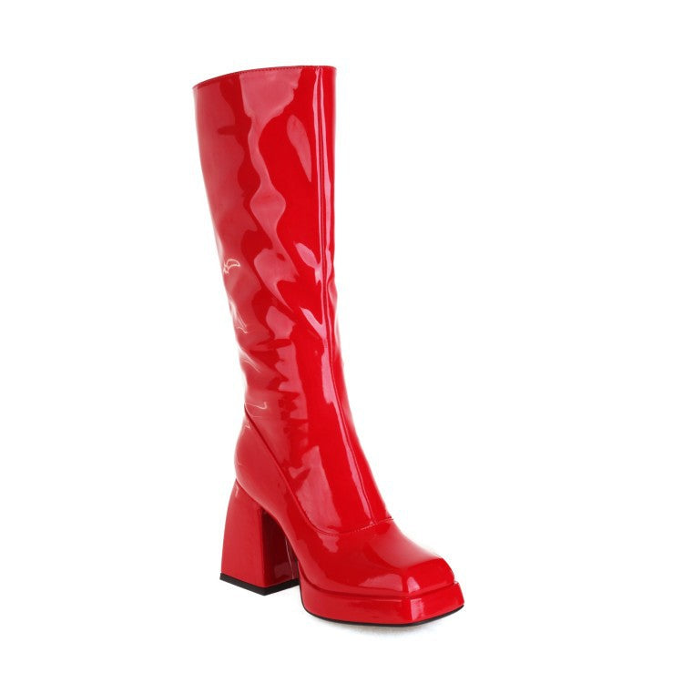 Fashion Waterproof Platform Candy Color High Boots Women - L&M LIFE PRODUCTS