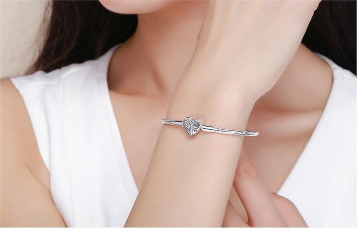 S925 sterling silver bracelet personality Platinum fashion versatile bracelet - L&M LIFE PRODUCTS