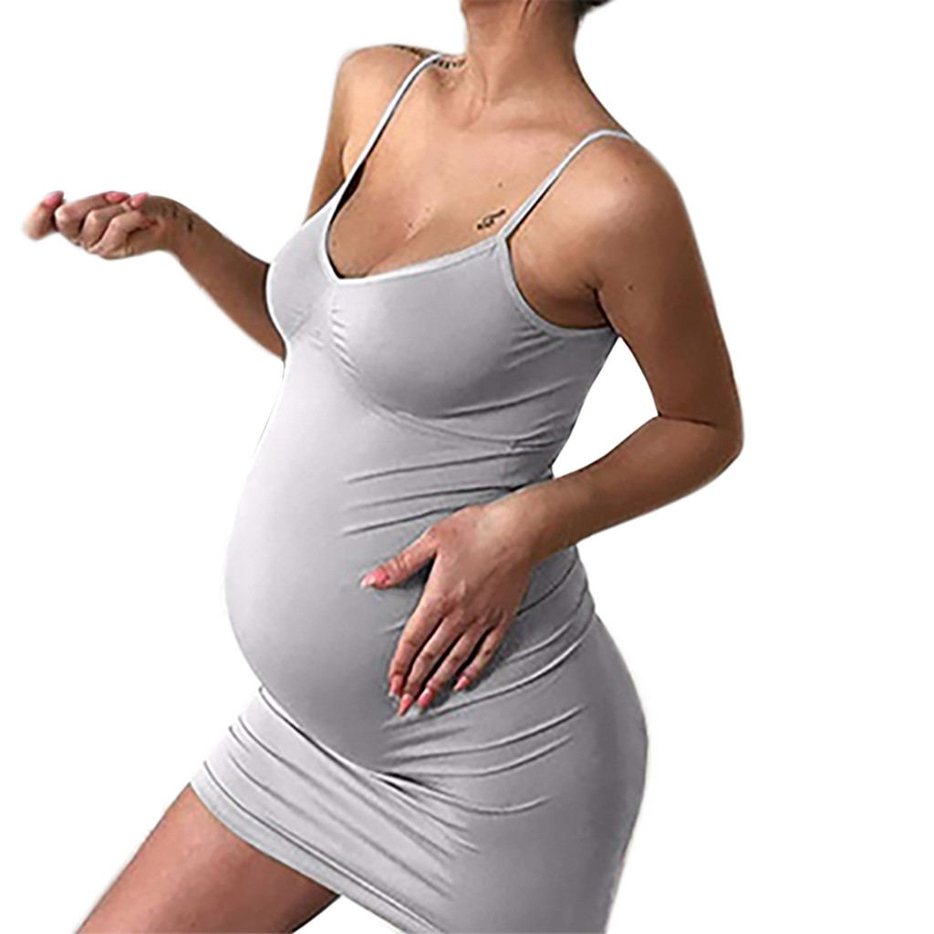 Maternity Clothes Sexy Solid Sleeveless Deep V - L&M LIFE PRODUCTS