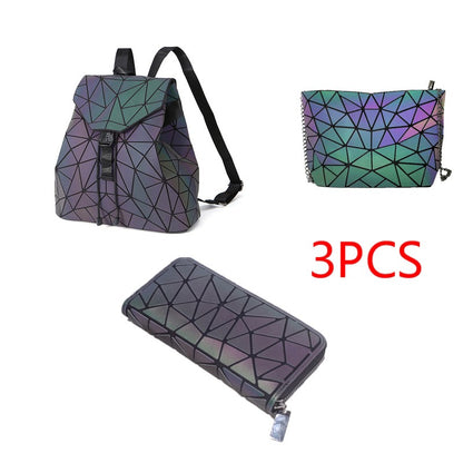 Luminous Makeup Bag Lattice Design Geometric Bag - L&M LIFE PRODUCTS