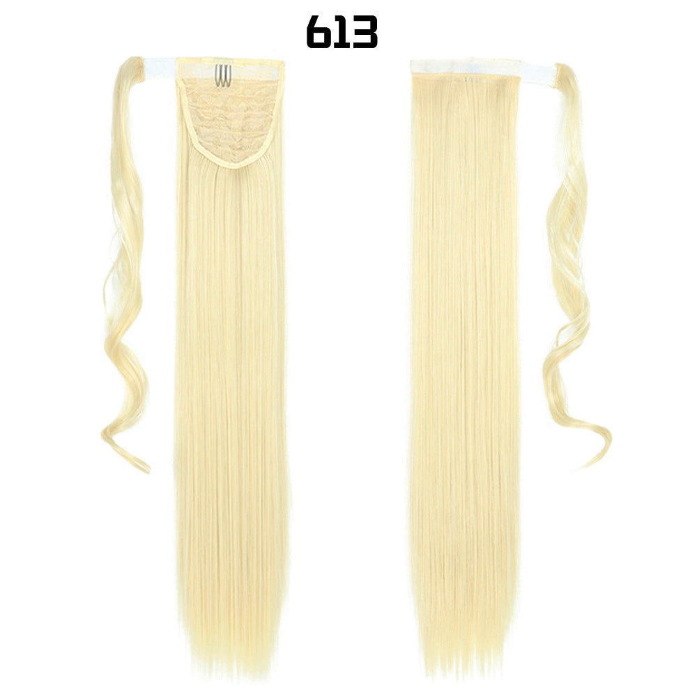 European And American Long Straight Hair Velcro Ponytail - L&M LIFE PRODUCTS