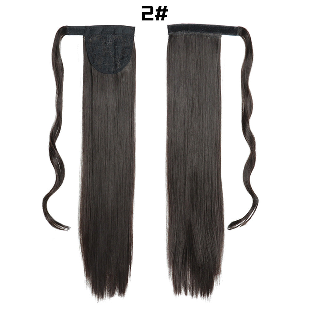 European And American Long Straight Hair Velcro Ponytail - L&M LIFE PRODUCTS