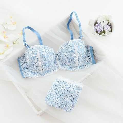 Half-cup Sexy Student Underwear Set With Lace Tops - L&M LIFE PRODUCTS