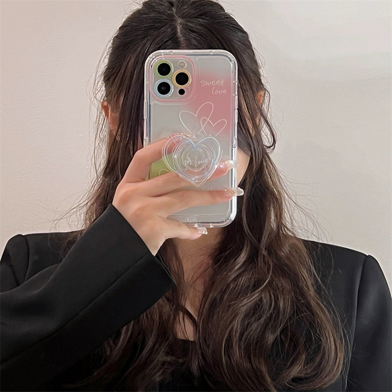 Smudge Line Love English Applicable IP 14 Phone Case Bracket - L&M LIFE PRODUCTS