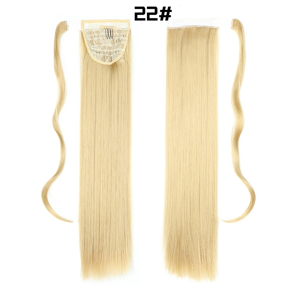 European And American Long Straight Hair Velcro Ponytail - L&M LIFE PRODUCTS