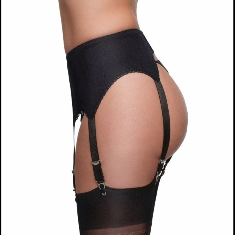 Lace High Waist 6-claw Adjustable Metal Buckle Garter Belt - L&M LIFE PRODUCTS