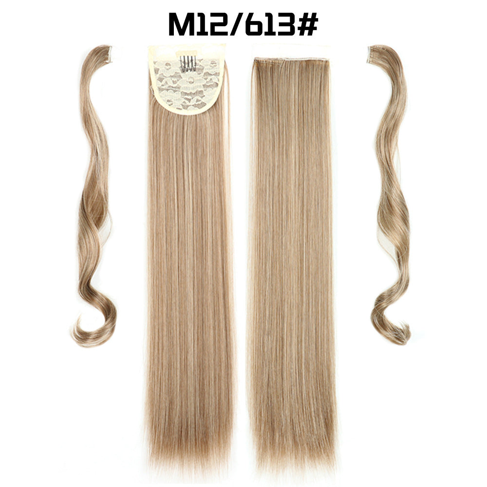 European And American Long Straight Hair Velcro Ponytail - L&M LIFE PRODUCTS