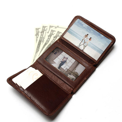 Men's ultra-thin leather wallet - L&M LIFE PRODUCTS