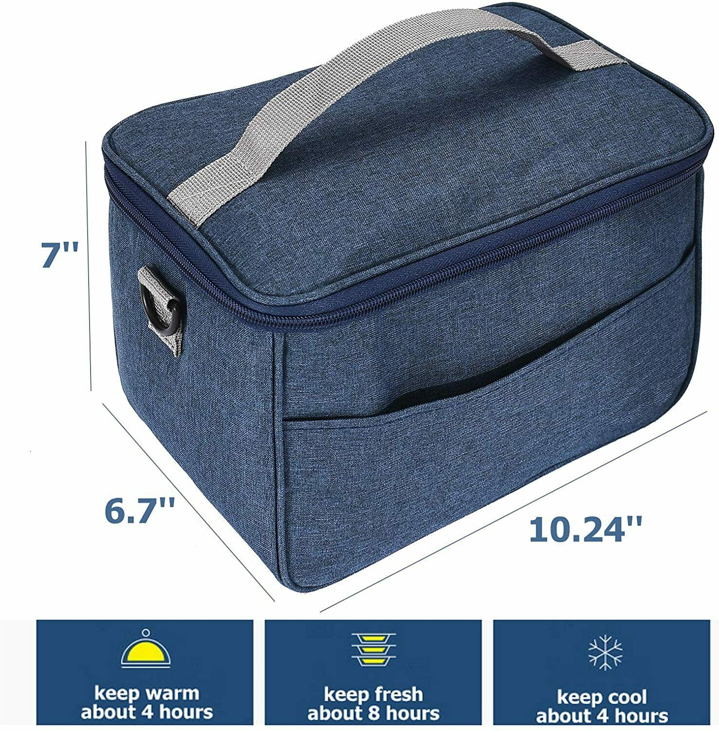 Lunch Bag Insulated Lunch Tote Bag Meal Prep Bento Box Cooler Bag for Men Women - L&M LIFE PRODUCTS