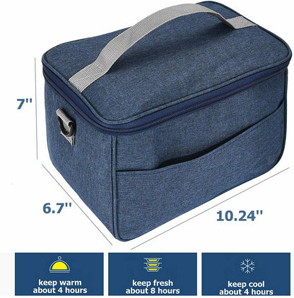 Lunch Bag Insulated Lunch Tote Bag Meal Prep Bento Box Cooler Bag for Men Women - L&M LIFE PRODUCTS