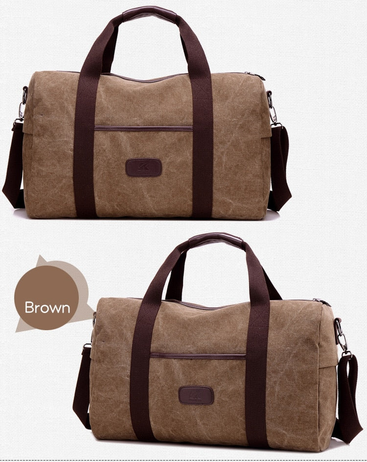 Vintage Men Canvas handbag High Quality Travel Bags Large Capacity Women Luggage Travel Duffle Bags - L&M LIFE PRODUCTS