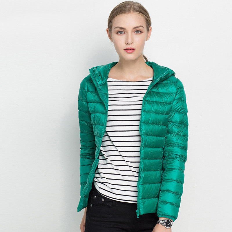 Lightweight Down Jacket Women Short Hooded Super Lightweight - L&M LIFE PRODUCTS