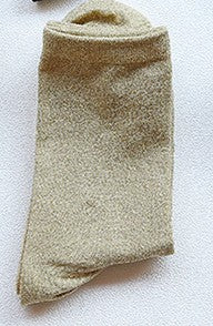 Lady Socks Shiny Edge Gold Silver Silk Lace - L&M LIFE PRODUCTS