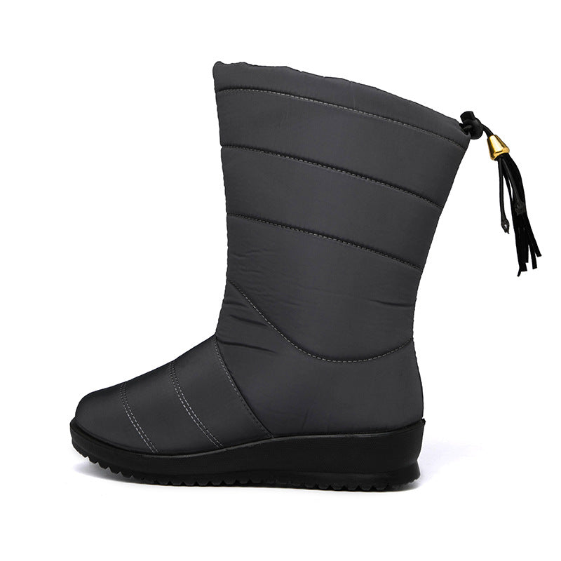 Women's snow boots slope with tassels waterproof and non-slip - L&M LIFE PRODUCTS