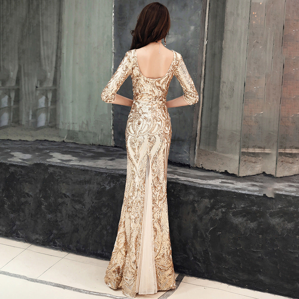 Sexy fishtail dress in sequined evening dress - L&M LIFE PRODUCTS