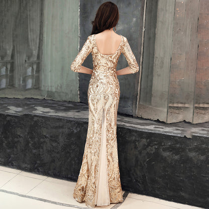Sexy fishtail dress in sequined evening dress - L&M LIFE PRODUCTS