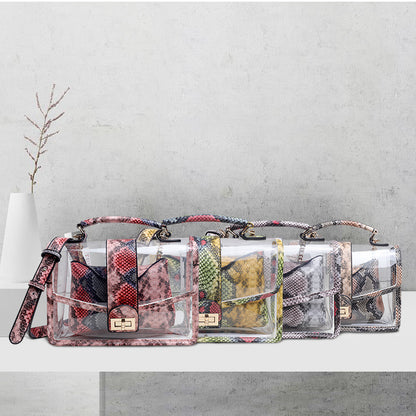 Fashion Transparent Snake Print Mother And Child Bag - L&M LIFE PRODUCTS