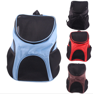 New pet backpack Oxford mesh breathable dog backpack outdoor travel cat bag dog out portable backpack - L&M LIFE PRODUCTS