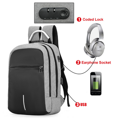 USB Charge Anti Theft Backpack for Men - L&M LIFE PRODUCTS