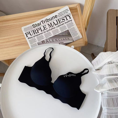 One Piece Glossy Girl's Underwear Thin No Steel Ring Gather Bra - L&M LIFE PRODUCTS