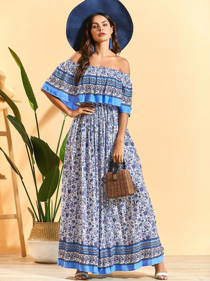 One-shoulder Short-sleeved Travel Dress - L&M LIFE PRODUCTS