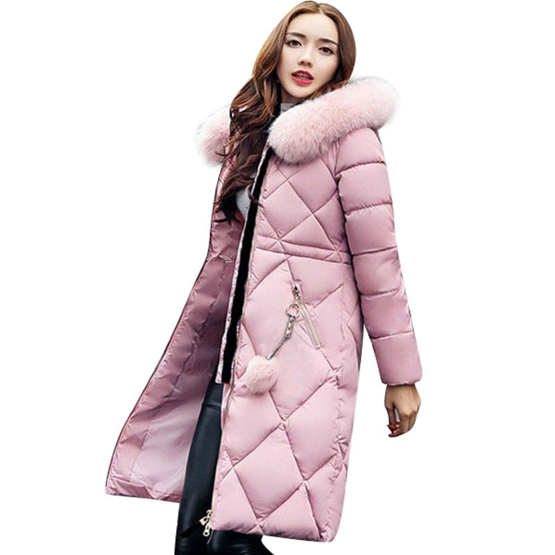 Long hooded padded down coat coat women - L&M LIFE PRODUCTS