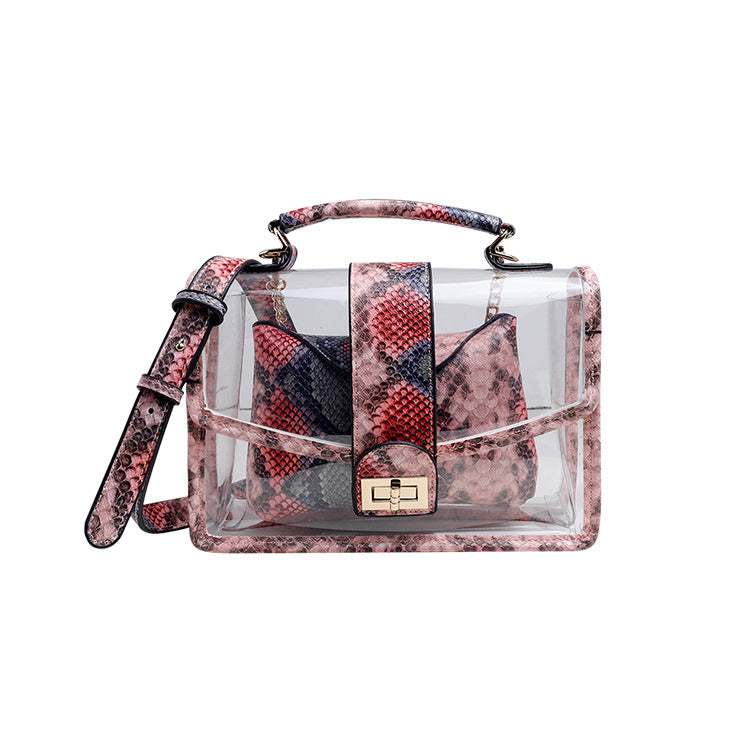 Fashion Transparent Snake Print Mother And Child Bag - L&M LIFE PRODUCTS