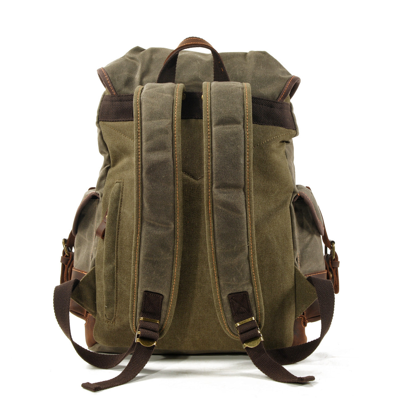 Canvas stitching leather mountaineering bag - L&M LIFE PRODUCTS