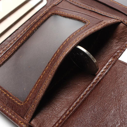 Men's ultra-thin leather wallet - L&M LIFE PRODUCTS