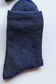 Lady Socks Shiny Edge Gold Silver Silk Lace - L&M LIFE PRODUCTS