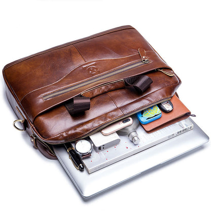 Captain Cow Leather Briefcase - L&M LIFE PRODUCTS