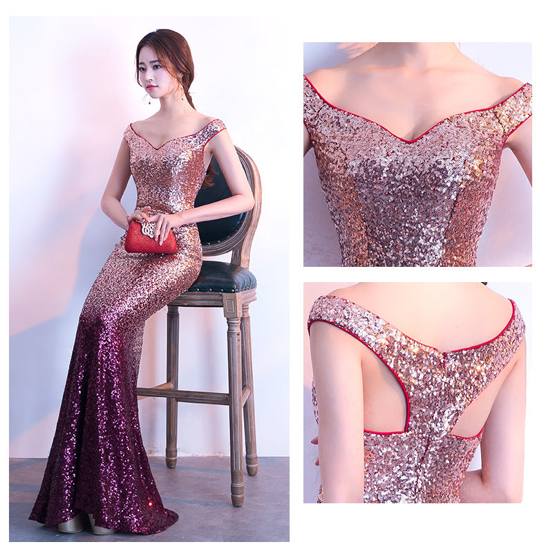 Long Slim Fit Fashion Host Dress Gown - L&M LIFE PRODUCTS