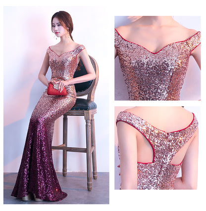 Long Slim Fit Fashion Host Dress Gown - L&M LIFE PRODUCTS