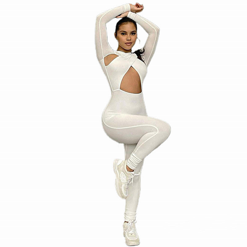 Women's Long-sleeved High-waist Casual Sports Jumpsuit - L&M LIFE PRODUCTS