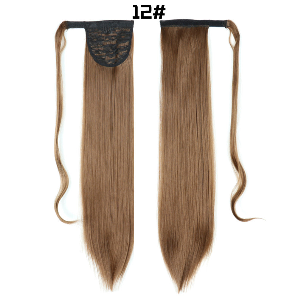 European And American Long Straight Hair Velcro Ponytail - L&M LIFE PRODUCTS