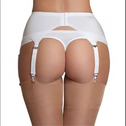 Lace High Waist 6-claw Adjustable Metal Buckle Garter Belt - L&M LIFE PRODUCTS