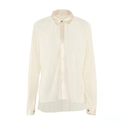 New Autumn And Winter Pleated Shirt  Pleated Trousers Suit - L&M LIFE PRODUCTS