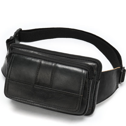 Leather Men's head leather waist bag - L&M LIFE PRODUCTS