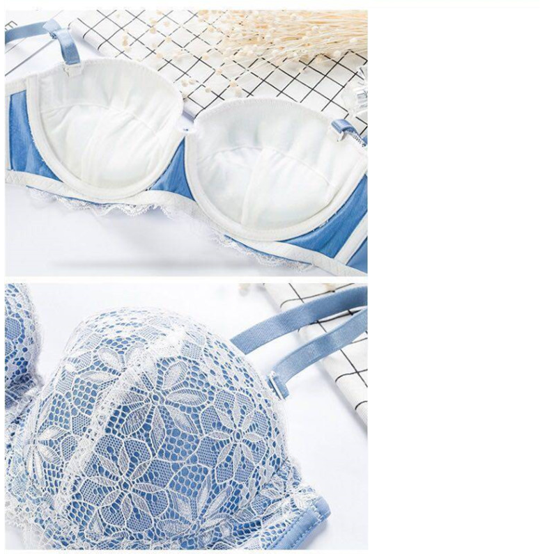 Half-cup Sexy Student Underwear Set With Lace Tops - L&M LIFE PRODUCTS